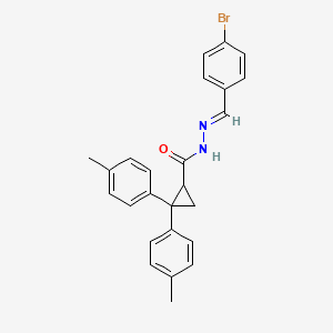 N'-[(E)-(4-bromophenyl)methylidene]-2,2-bis(4-methylphenyl)cyclopropanecarbohydrazide