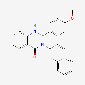 molecular formula C25H20N2O2 B15013293 2-(4-methoxyphenyl)-3-(naphthalen-2-yl)-2,3-dihydroquinazolin-4(1H)-one 