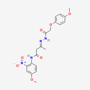 (3E)-N-(4-methoxy-2-nitrophenyl)-3-{[(4-methoxyphenoxy)acetyl]hydrazono}butanamide