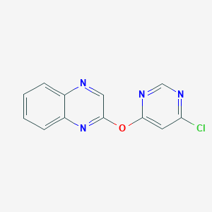 molecular formula C12H7ClN4O B1501332 2-(6-Chloro-pyrimidin-4-yloxy)-quinoxaline CAS No. 1065484-81-2
