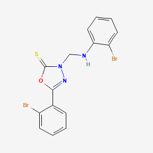 5-(2-bromophenyl)-3-{[(2-bromophenyl)amino]methyl}-1,3,4-oxadiazole-2(3H)-thione