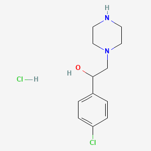 molecular formula C12H18Cl2N2O B1501334 1-(4-Chloro-phenyl)-2-piperazin-1-yl-ethanol hydrochloride CAS No. 1185319-87-2