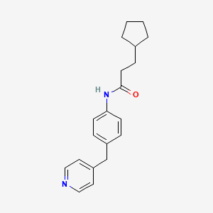 3-cyclopentyl-N-[4-(pyridin-4-ylmethyl)phenyl]propanamide