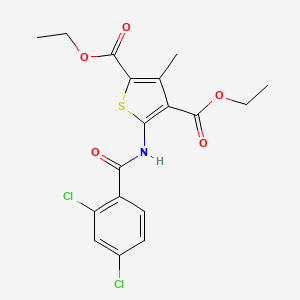 Diethyl 5-{[(2,4-dichlorophenyl)carbonyl]amino}-3-methylthiophene-2,4-dicarboxylate