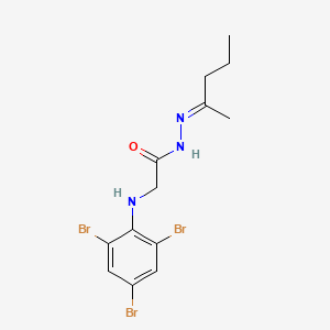 molecular formula C13H16Br3N3O B15013364 N'-[(2E)-Pentan-2-ylidene]-2-[(2,4,6-tribromophenyl)amino]acetohydrazide 