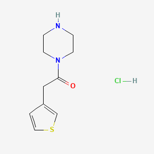 molecular formula C10H15ClN2OS B1501337 1-Piperazin-1-yl-2-thiophen-3-yl-ethanone hydrochloride CAS No. 1185316-81-7