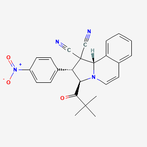 (2R,3R,10bS)-3-(2,2-dimethylpropanoyl)-2-(4-nitrophenyl)-2,3-dihydropyrrolo[2,1-a]isoquinoline-1,1(10bH)-dicarbonitrile