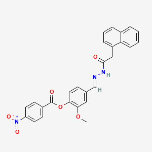 2-methoxy-4-{(E)-[2-(naphthalen-1-ylacetyl)hydrazinylidene]methyl}phenyl 4-nitrobenzoate