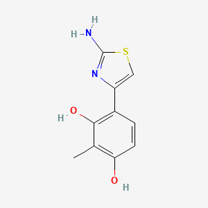 molecular formula C10H10N2O2S B1501343 4-(2-Amino-1,3-thiazol-4-yl)-2-methylbenzene-1,3-diol CAS No. 929339-92-4