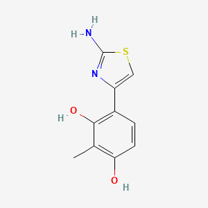 molecular formula C10H10N2O2S B1501343 4-(2-Amino-1,3-tiazol-4-il)-2-metilbenceno-1,3-diol CAS No. 929339-92-4