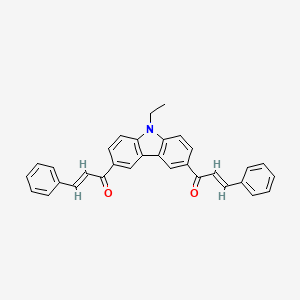 molecular formula C32H25NO2 B1501344 1,1'-(9-Ethyl-9H-carbazole-3,6-diyl)bis(3-phenylprop-2-en-1-one) 