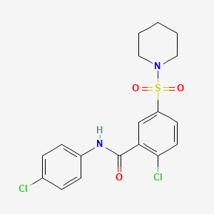 2-chloro-N-(4-chlorophenyl)-5-(piperidin-1-ylsulfonyl)benzamide