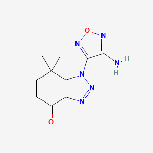 molecular formula C10H12N6O2 B15013456 1-(4-Amino-1,2,5-oxadiazol-3-yl)-7,7-dimethyl-1,5,6,7-tetrahydro-4H-1,2,3-benzotriazol-4-one 