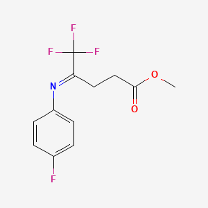 molecular formula C12H11F4NO2 B1501346 Methyl 5,5,5-trifluoro-4-(4-fluorophenyl)iminopentanoate 