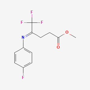 molecular formula C12H11F4NO2 B1501346 Methyl 5,5,5-trifluoro-4-(4-fluorophenylimino)pentaneate 