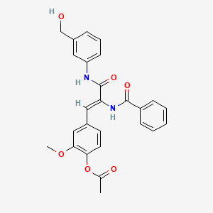 4-{(1Z)-3-{[3-(hydroxymethyl)phenyl]amino}-3-oxo-2-[(phenylcarbonyl)amino]prop-1-en-1-yl}-2-methoxyphenyl acetate