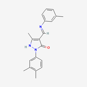 2-(3,4-dimethylphenyl)-5-methyl-4-{[(3-methylphenyl)amino]methylidene}-2,4-dihydro-3H-pyrazol-3-one