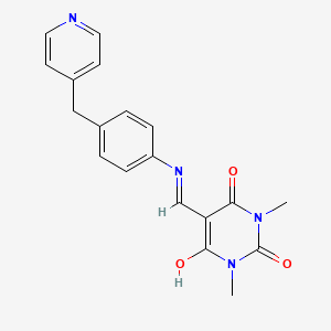 1,3-dimethyl-5-({[4-(pyridin-4-ylmethyl)phenyl]amino}methylidene)pyrimidine-2,4,6(1H,3H,5H)-trione