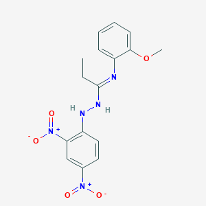 molecular formula C16H17N5O5 B15013499 N'-(2,4-Dinitrophenyl)-N-(2-methoxyphenyl)propanehydrazonamide 