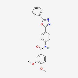 3,4-dimethoxy-N-[4-(5-phenyl-1,3,4-oxadiazol-2-yl)phenyl]benzamide