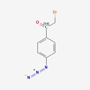 molecular formula C8H6BrN3O B1501353 4-Azidophenacyl bromide, (carbonyl-14C)- CAS No. 57122-94-8
