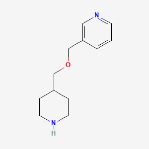 molecular formula C12H18N2O B1501354 3-((Piperidin-4-ylmethoxy)methyl)pyridine CAS No. 933716-24-6