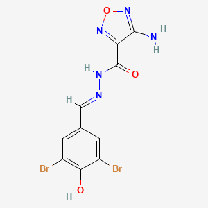 4-amino-N'-[(E)-(3,5-dibromo-4-hydroxyphenyl)methylidene]-1,2,5-oxadiazole-3-carbohydrazide