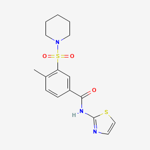 4-methyl-3-(piperidin-1-ylsulfonyl)-N-1,3-thiazol-2-ylbenzamide