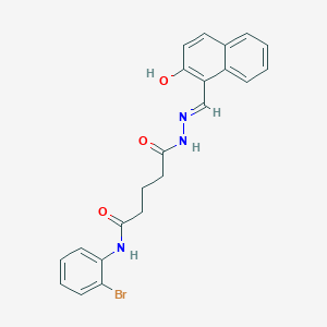 molecular formula C22H20BrN3O3 B15013594 N-(2-bromophenyl)-5-{(2E)-2-[(2-hydroxynaphthalen-1-yl)methylidene]hydrazinyl}-5-oxopentanamide 