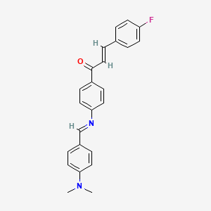 molecular formula C24H21FN2O B15013599 (2E)-1-[4-({(E)-[4-(dimethylamino)phenyl]methylidene}amino)phenyl]-3-(4-fluorophenyl)prop-2-en-1-one 