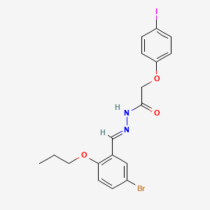 N'-[(E)-(5-bromo-2-propoxyphenyl)methylidene]-2-(4-iodophenoxy)acetohydrazide