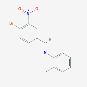 N-[(E)-(4-bromo-3-nitrophenyl)methylidene]-2-methylaniline