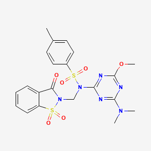 N-[4-(dimethylamino)-6-methoxy-1,3,5-triazin-2-yl]-N-[(1,1-dioxido-3-oxo-1,2-benzisothiazol-2(3H)-yl)methyl]-4-methylbenzenesulfonamide