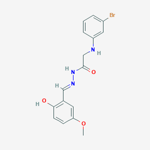 2-[(3-Bromophenyl)amino]-N'-[(E)-(2-hydroxy-5-methoxyphenyl)methylidene]acetohydrazide