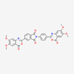 5-(6,7-dimethoxy-4-oxo-4H-3,1-benzoxazin-2-yl)-2-[4-(6,7-dimethoxy-4-oxo-4H-3,1-benzoxazin-2-yl)phenyl]-1H-isoindole-1,3(2H)-dione