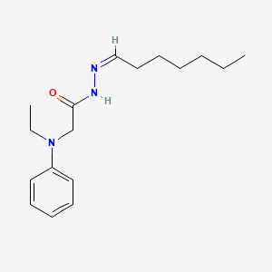 2-[Ethyl(phenyl)amino]-N'-[(1Z)-heptylidene]acetohydrazide