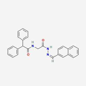 molecular formula C27H23N3O2 B15013781 N-({N'-[(Z)-(Naphthalen-2-YL)methylidene]hydrazinecarbonyl}methyl)-2,2-diphenylacetamide 