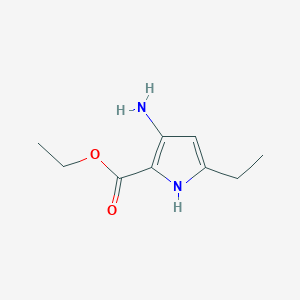 molecular formula C9H14N2O2 B1501382 Ethyl 3-amino-5-ethyl-1H-pyrrole-2-carboxylate CAS No. 1194374-72-5