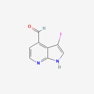 molecular formula C8H5IN2O B1501384 3-Iodo-1H-pyrrolo[2,3-B]pyridine-4-carbaldehyde CAS No. 1159982-19-0