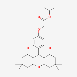 propan-2-yl [4-(3,3,6,6-tetramethyl-1,8-dioxo-2,3,4,5,6,7,8,9-octahydro-1H-xanthen-9-yl)phenoxy]acetate