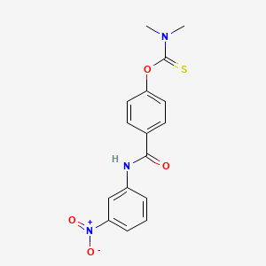 O-{4-[(3-nitrophenyl)carbamoyl]phenyl} dimethylcarbamothioate