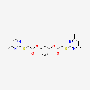 Benzene-1,3-diyl bis{[(4,6-dimethylpyrimidin-2-yl)sulfanyl]acetate}