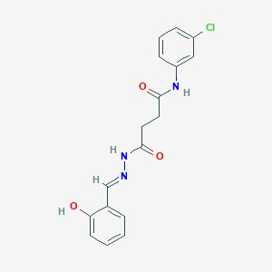 N-(3-Chlorophenyl)-4-(2-(2-hydroxybenzylidene)hydrazino)-4-oxobutanamide