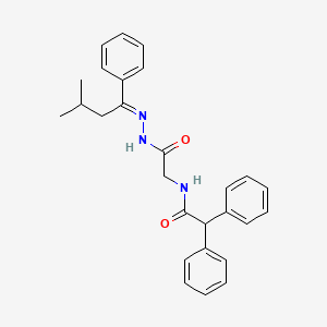 N-({N'-[(1E)-3-Methyl-1-phenylbutylidene]hydrazinecarbonyl}methyl)-2,2-diphenylacetamide