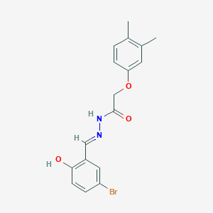 molecular formula C17H17BrN2O3 B15013989 N'-[(E)-(5-bromo-2-hydroxyphenyl)methylidene]-2-(3,4-dimethylphenoxy)acetohydrazide 