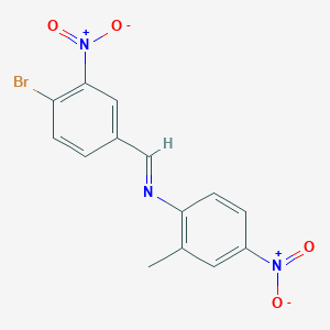 N-[(E)-(4-bromo-3-nitrophenyl)methylidene]-2-methyl-4-nitroaniline