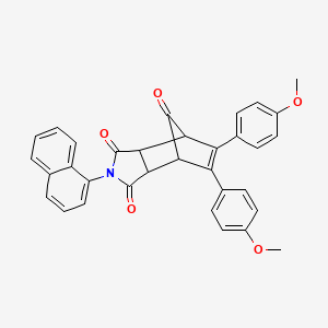 molecular formula C33H25NO5 B15013999 5,6-Bis(4-methoxyphenyl)-2-(1-naphthyl)-3A,4,7,7A-tetrahydro-1H-4,7-methanoisoindole-1,3,8(2H)-trione 