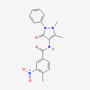 N-(1,5-dimethyl-3-oxo-2-phenyl-2,3-dihydro-1H-pyrazol-4-yl)-4-methyl-3-nitrobenzamide