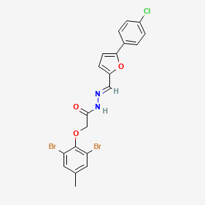 N'-[(E)-[5-(4-Chlorophenyl)furan-2-YL]methylidene]-2-(2,6-dibromo-4-methylphenoxy)acetohydrazide