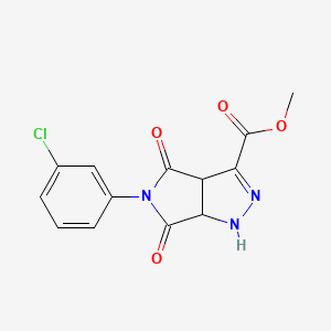 Methyl 5-(3-chlorophenyl)-4,6-dioxo-1,3a,4,5,6,6a-hexahydropyrrolo[3,4-c]pyrazole-3-carboxylate